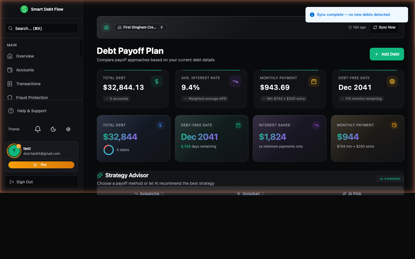 Side-by-side comparison of debt snowball and debt avalanche payoff strategies with monthly payment timeline chart